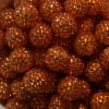 22mm Metallic Orange Rhinestone Bubblegum Beads - Image 2 of 0