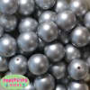 24mm Matte Silver Faux Pearl Bubblegum Beads - Image 2 of 0