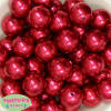 24mm Red Faux Pearl Bubblegum Beads - Image 2 of 0