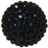 24mm Black Metallic Resin Rhinestone Bubblegum Beads - Image 1 of 0