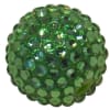 24mm Green Metallic Resin Rhinestone Bubblegum Beads - Image 1 of 0