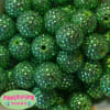 24mm Green Metallic Resin Rhinestone Bubblegum Beads - Image 2 of 0
