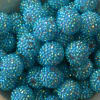 24mm Jewel Blue Metallic Resin Rhinestone Bubblegum Beads - Image 2 of 0