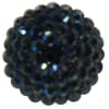 24mm Navy Blue Metallic Resin Rhinestone Bubblegum Beads - Image 1 of 0