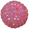 24mm Pink Metallic Resin Rhinestone Bubblegum Bead - Image 1 of 0