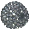 24mm Silver Metallic Resin Rhinestone Bubblegum Beads - Image 1 of 0