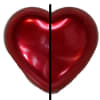 27mm Chunky Red Pearl Heart Bead - Image 2 of 0