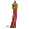 50mm Coral Leather Look Tassel - Image 2 of 0