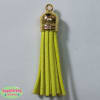 50mm Yellow Leather Look Tassel - gold - Image 2 of 0