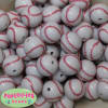 20mm Baseball Print Bubblegum Beads - Image 2 of 0