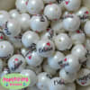 20mm Santa Hat with Believe Print on a White Matte Bead - Image 1 of 0