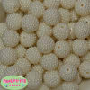 20mm Cream Berry Acrylic Bubblegum Beads - Image 2 of 0