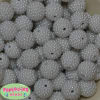 20mm White Berry Acrylic Bubblegum Beads - Image 1 of 0