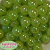 20mm Lime Green Shiny AB Bubble Style Acrylic Gumball Bead - Image 1 of 0