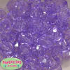 20mm Clear Lavender Facet Bubblegum Beads - Image 1 of 0