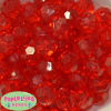 20mm Clear Red Facet Bubblegum Beads - Image 1 of 0