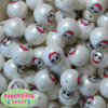 20mm Christmas Nightmare Zombie Print on a White Matte Bead - Image 1 of 0