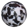 20mm Cow Print Pearl Bubblegum Beads - Image 1 of 0