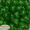 20mm Clear Green Glitter Acrylic Bubblegum Beads - Image 2 of 0