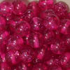 20mm Clear Hot Pink Glitter Acrylic Bubblegum Beads - Image 2 of 0