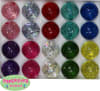 20mm Mix of Clear Glitter Acrylic Bubblegum Beads - Image 1 of 0