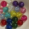 20mm Mix of Clear Glitter Acrylic Bubblegum Beads - Image 2 of 0