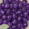 20mm Clear Purple Glitter Acrylic Bubblegum Beads - Image 2 of 0