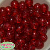20mm Clear Red Glitter Acrylic Bubblegum Beads - Image 1 of 0
