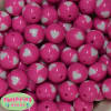 20mm Hot Pink Heart Acrylic Bubblegum Beads - Image 1 of 0