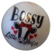 20mm Bossy Little Heifer Print Bubblegum Beads - Image 1 of 0