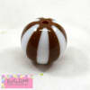 20mm Brown Melon Stripe Bubblegum Beads - Image 2 of 0