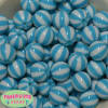 20mm Cyan Blue Melon Stripe Bubblegum Beads - Image 2 of 0