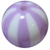 20mm Lavender Melon Stripe Bubblegum Beads - Image 1 of 0