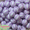 20mm Lavender Melon Stripe Bubblegum Beads - Image 2 of 0