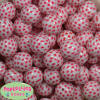 20mm Red Star Print  Bubblegum Bead - Image 1 of 0