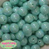 	 20mm Mint Green Miracle AB Acrylic Bubblegum Beads Bulk - Image 1 of 0