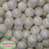 20mm White Miracle AB Acrylic Bubblegum Beads Bulk - Image 1 of 0