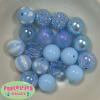 20mm Baby Blue Mixed Styles Acrylic Bubblegum Bead - Image 2 of 0