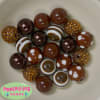 20mm Brown Mixed Bubblegum Beads - Image 3 of 0