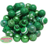 20mm Christmas and Emerald Green Mixed Bubblegum Beads 52pc - Image 1 of 0