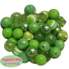 20mm Lime Green Mixed Bubblegum Beads 52pc - Image 1 of 0