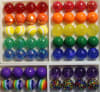 Mixed Styles of 20mm Rainbow Bubblegum Beads 56 pc. - Image 2 of 0