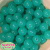 20mm Neon Teal Jelly Style Acrylic Bubblegum Beads - Image 2 of 0