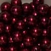 20mm Burgundy Faux Pearl Acrylic Bubblegum Beads Bulk - Image 2 of 0