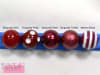 20mm Burgundy Faux Pearl Acrylic Bubblegum Beads Bulk - Image 3 of 0