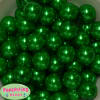 20mm Christmas Green Faux Pearl Acrylic Bubblegum Beads Bulk - Image 1 of 0
