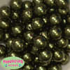 20mm Forest Green Faux Acrylic Pearl Bubblegum Beads Bulk - Image 1 of 0