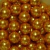 20mm Gold Faux Acrylic Pearl Bubblegum Beads Bulk - Image 2 of 0