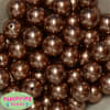 20mm Honey Brown Faux Acrylic Pearl Bubblegum Beads - Image 1 of 0