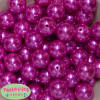 20mm Rose Pink Faux Acrylic Pearl Bubblegum Beads - Image 1 of 0